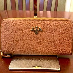 Prix De Dressage zip around wallet - tan